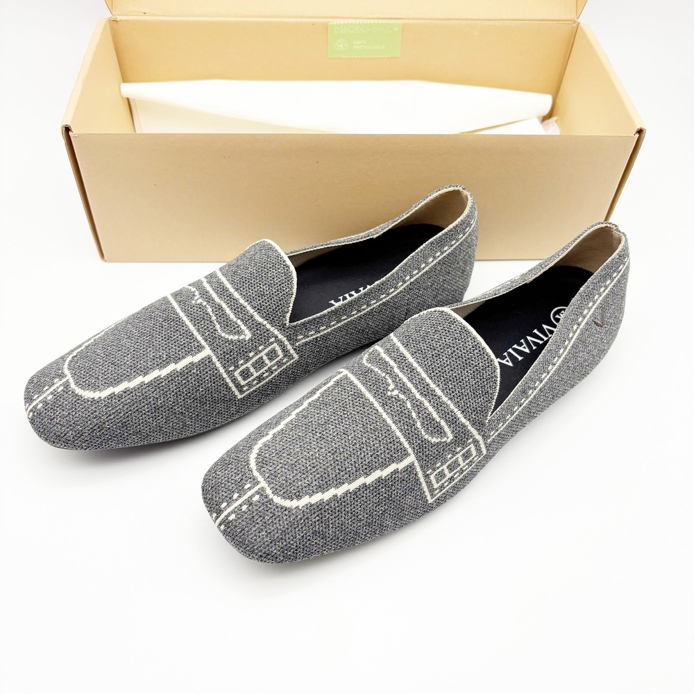 NWB Vivaia Sierra Slip On Washable Loafers in Gray Size 40 - Picture 15 of 16